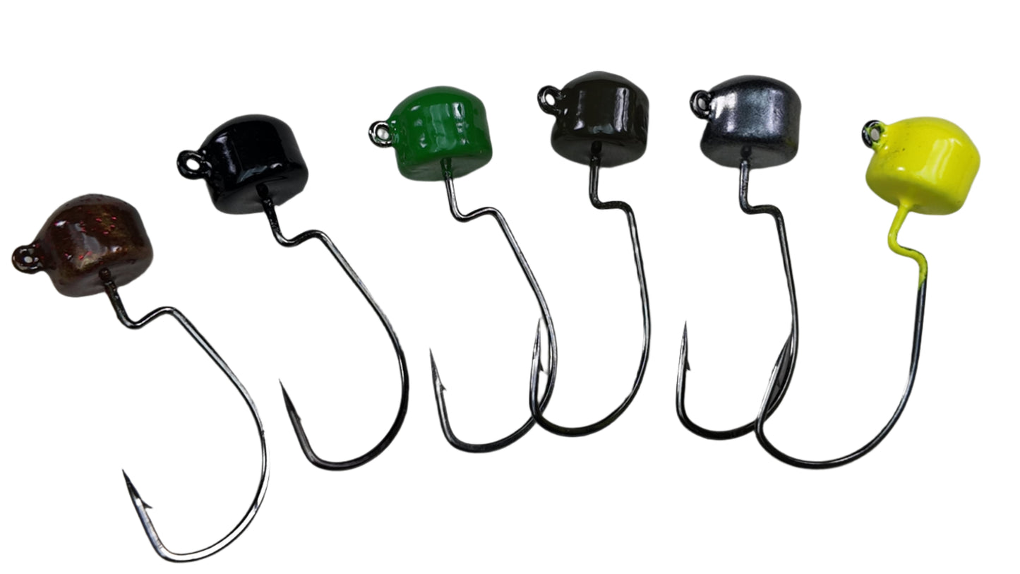 Weedless Finesse Ned Rig Hooks 4Pack 1/4 weight