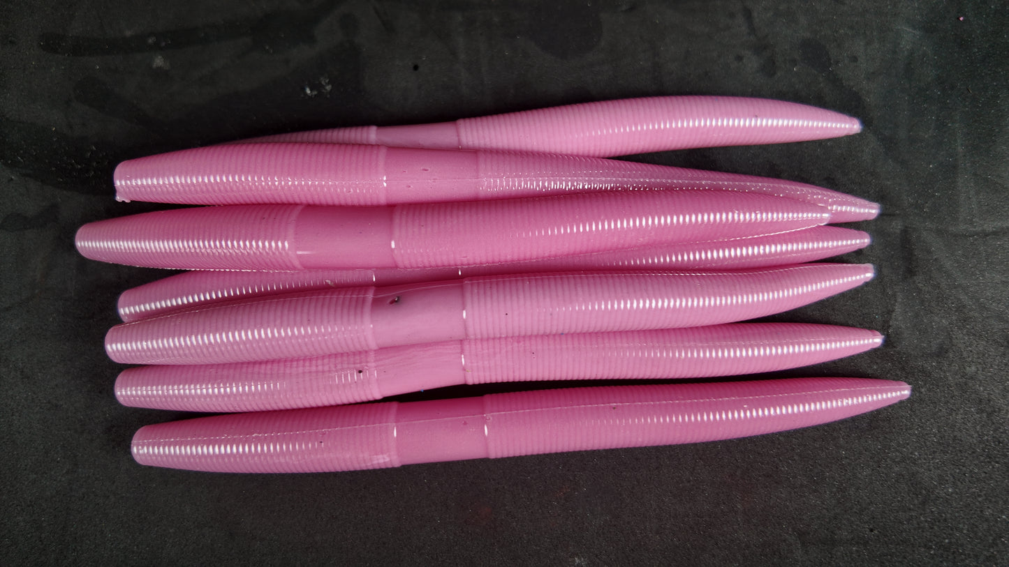 5" Stick Worms BubbleGum Color (8 pack)
