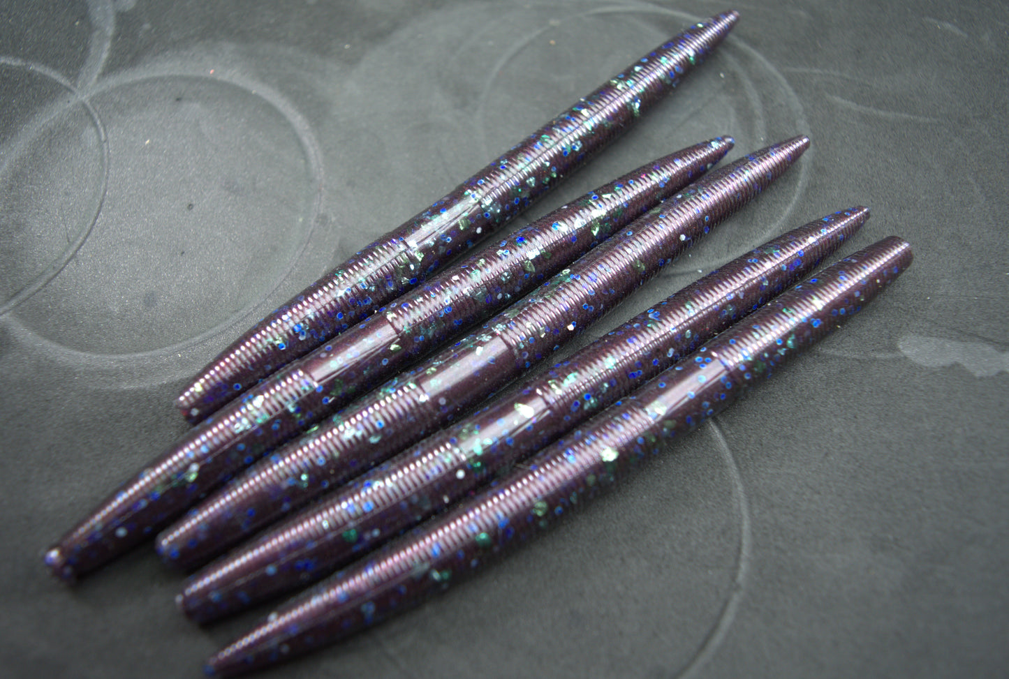 5" Purple Glass Shard Experimental Worms As Seen On YouTube (5 pack)