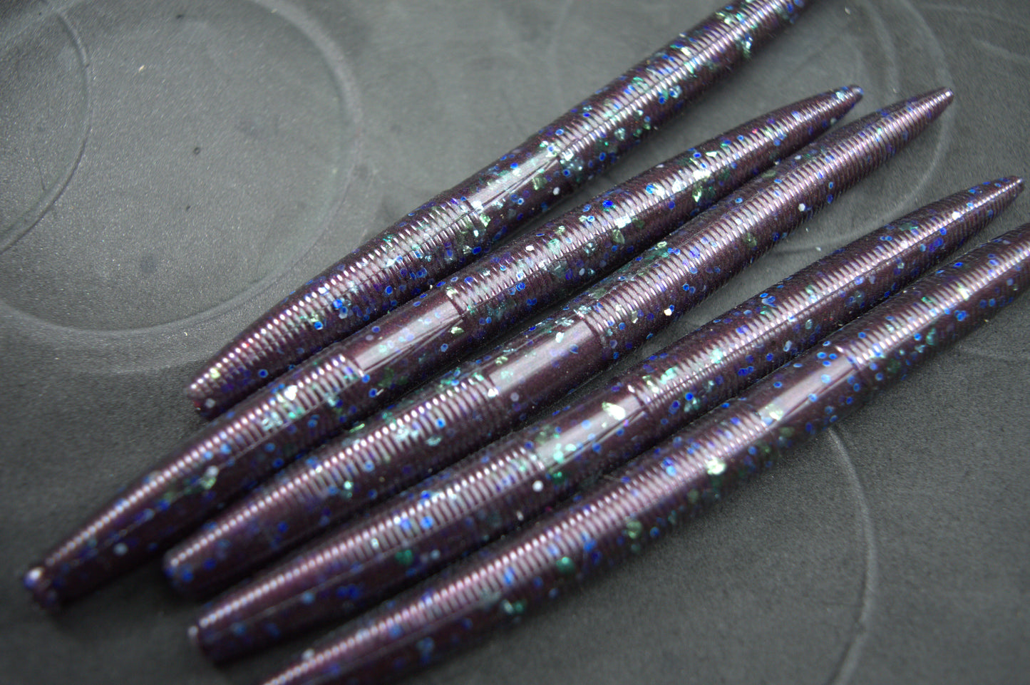 5" Purple Glass Shard Experimental Worms As Seen On YouTube (5 pack)