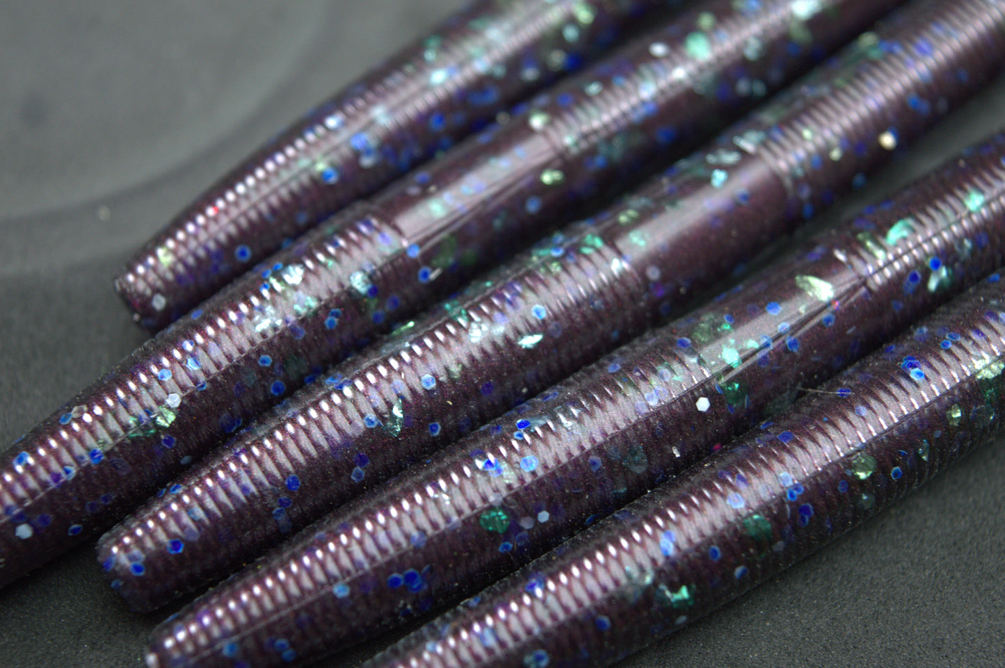 5" Purple Glass Shard Experimental Worms As Seen On YouTube (5 pack)