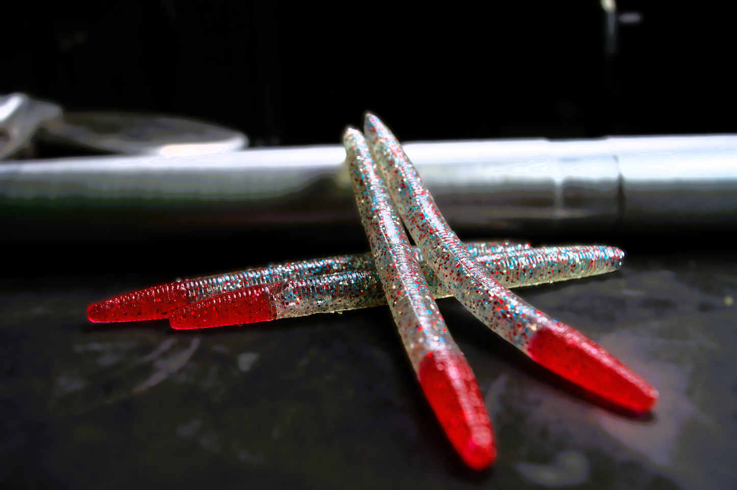 5" Stick Red-tailed Patriot Worms (8 Pack)