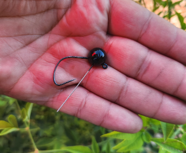 Weedless Weighted Wacky Jig Hook 4Pack Black