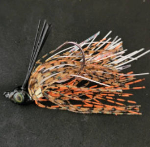 Custom weedless Swim Jig Lure 30 Degree 3/0 Hook 1/2 oz Dark Craw Shad Color