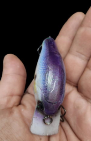 3" Custom Painted Crankbait Squarebill Smallmouth Bass Color