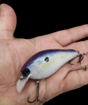 3" Custom Painted Crankbait Squarebill Smallmouth Bass Color