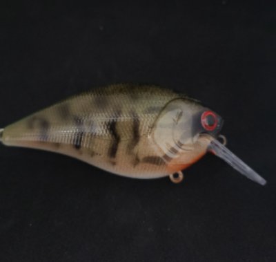 3" Custom Painted Crankbait Squarebill Smallmouth Bass Color