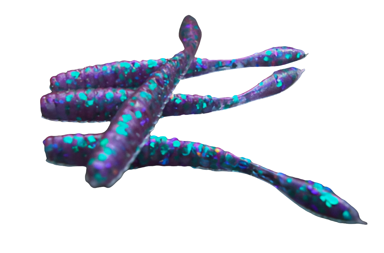 3.8" Wave Worms Junebug Color (as seen you Youtube) (4 pack)