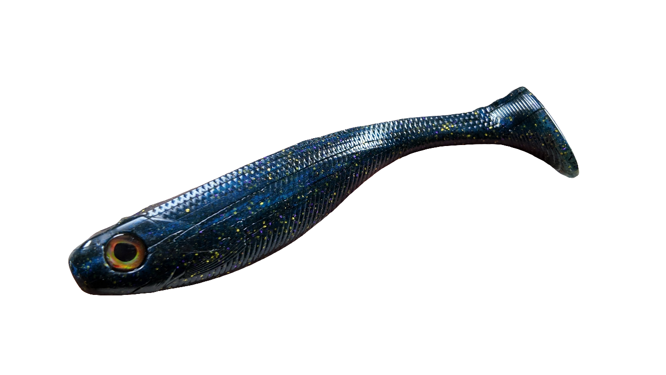 6" Big Swimbait Galaxy Blue Color (Weedless Hook Insert)