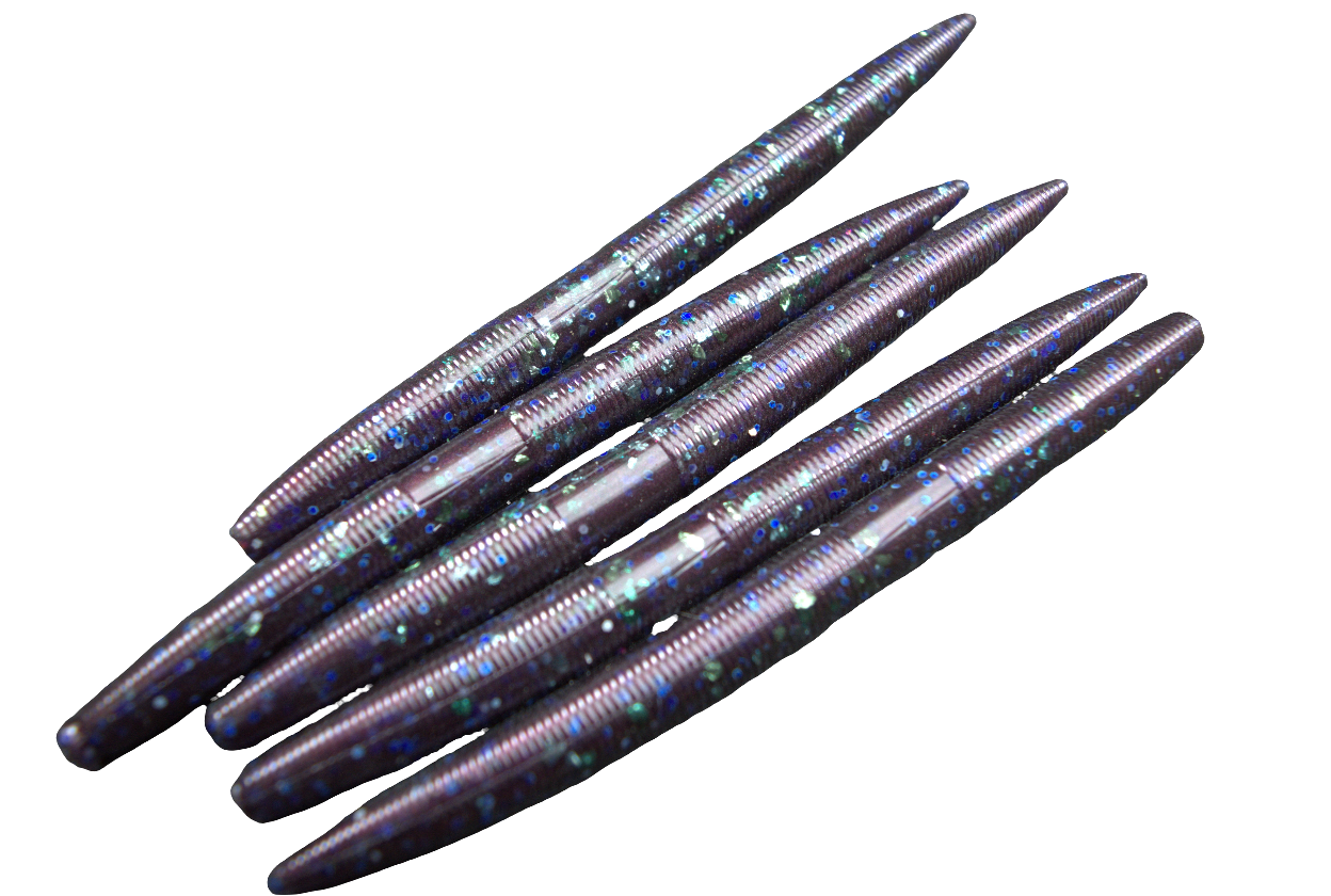 5" Purple Glass Shard Experimental Worms As Seen On YouTube (5 pack)