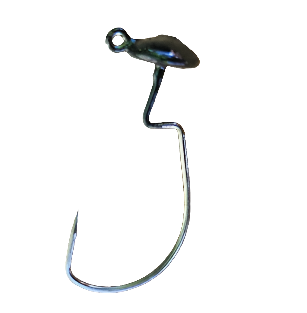 Weedless Finesse Ned Rig Hooks 4Pack Black Weight 1/16 weight