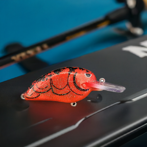 2" Flatsided Crankbait Med Diver in a Shiny Gold Craw Color