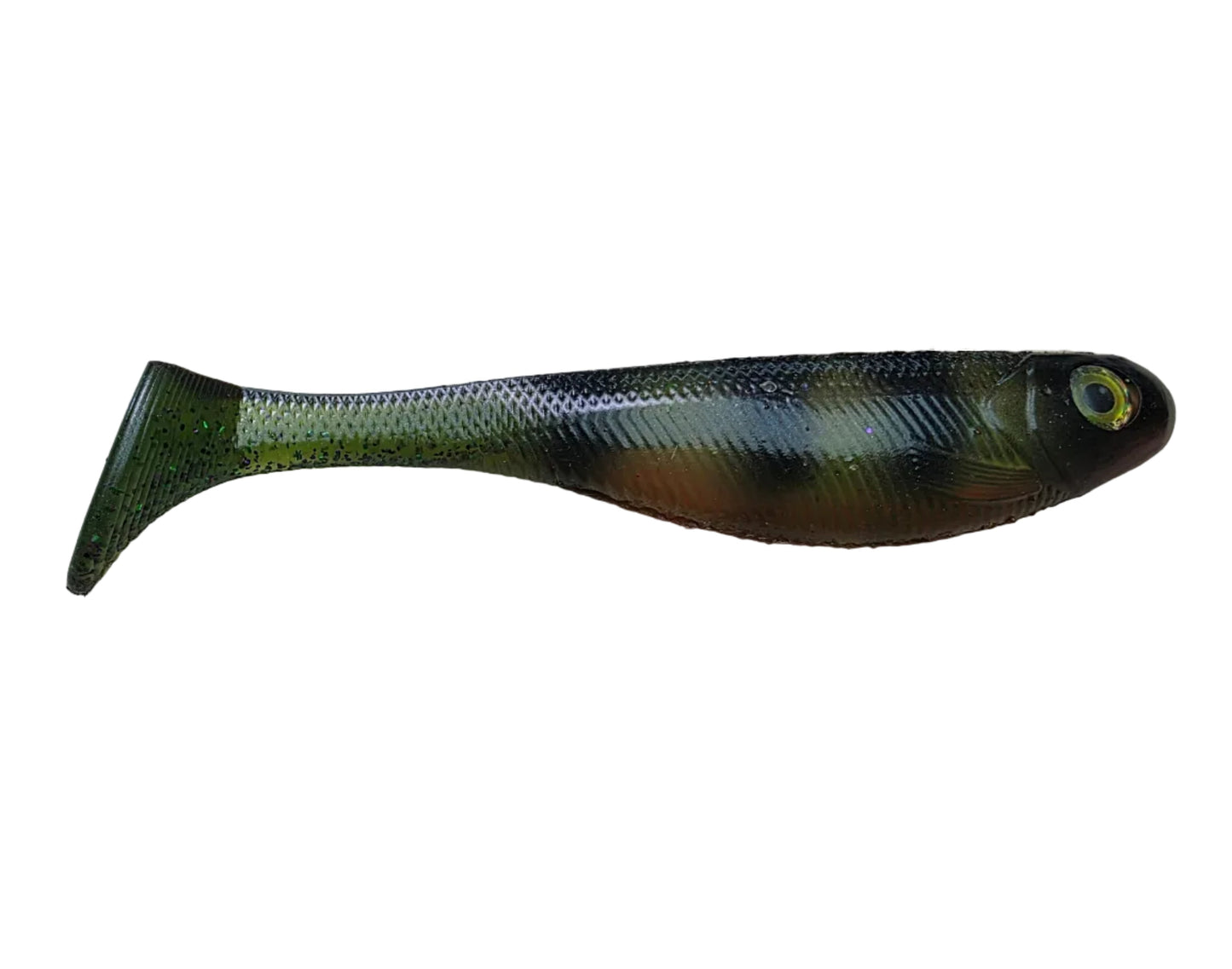 6" Big Swimbait Perch Color (Weedless Hook Insert)