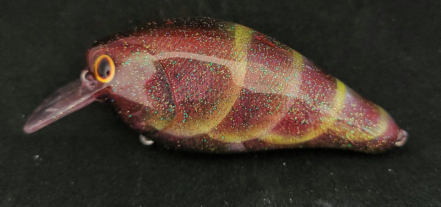 3" crankbait squarebill in a Electric Yellow Craw color - JQ's ReefShack LLC