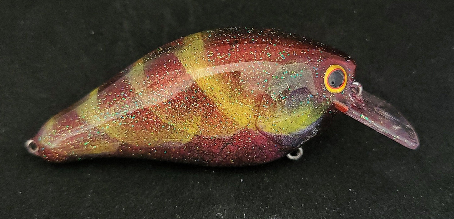 3" crankbait squarebill in a Electric Yellow Craw color - JQ's ReefShack LLC