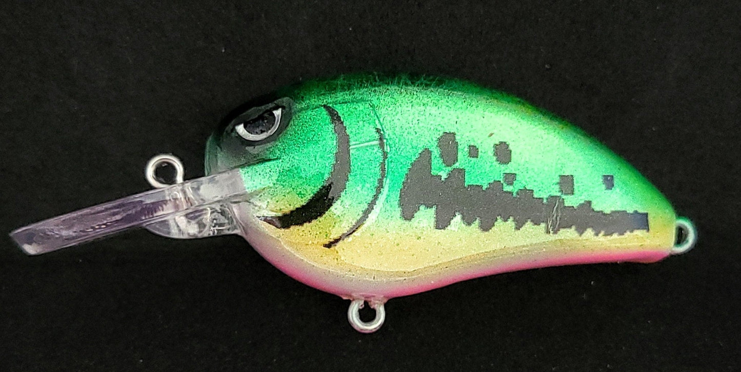 Custom Flatsided Crankbait Bass Color Small With Hardware And Free Shipping - JQ's ReefShack LLC