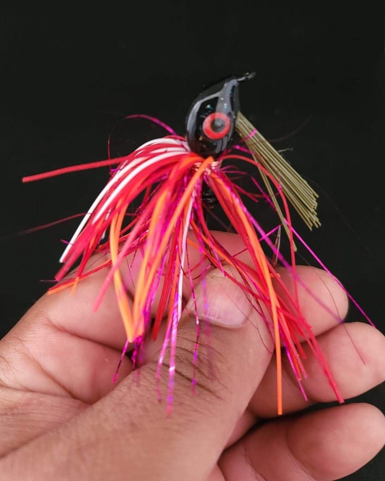 Custom SwimJig Lure 60 Degree 5/0 Hook 1/2 oz Crazy Craw Color - JQ's ReefShack LLC