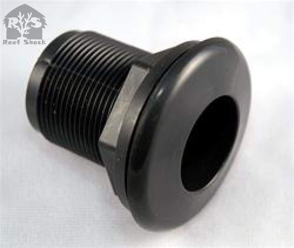 Schedule 40 Bulkhead 3/4" Slip X Thread Black (Hole Size 1 1/2") - JQ's ReefShack LLC