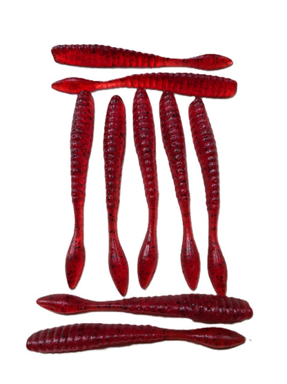 3.8" Wave Worm Dropshot Worm 9 Pack