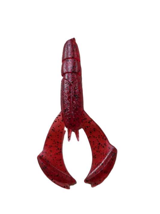 3.9" Hatchet Craw Red Craw Color 4 Pack