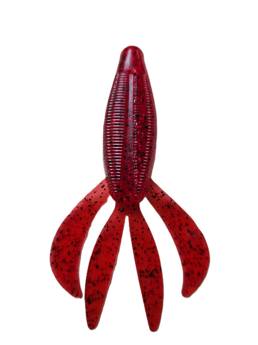 4" Lurecraft Rocket Creature Red Craw Color