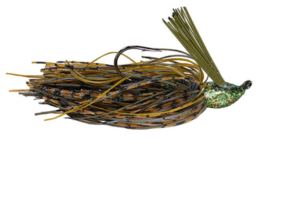 Señuelo SwimJig personalizado de 60 grados, anzuelo 5/0, 1/2 oz, color hierba atrevida
