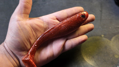 6" Big Swimbait Copper Melon Color (Weedless Hook Insert)