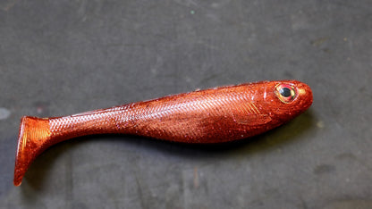 6" Big Swimbait Copper Melon Color (Weedless Hook Insert)