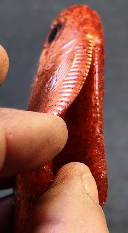 6" Big Swimbait Copper Melon Color (Weedless Hook Insert)