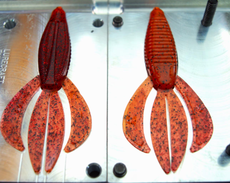 4" Lurecraft Rocket Creature Laminated Red/Orange Craw Color