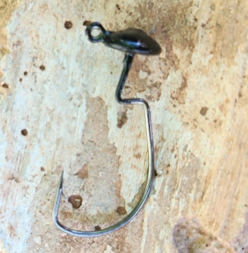 Weedless Finesse Ned Rig Hooks 4Pack Black Weight 1/16 weight