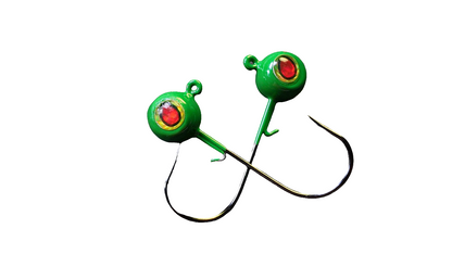 Freestyle Jig Hook Dragon Eye Baby Bass Green Body (2 Pack)