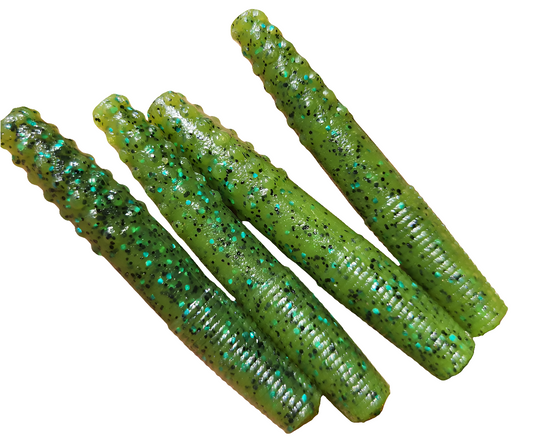 2.7" Ned Worms Bass Magnet Mustard Color (8 pack)