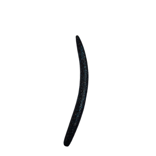 5" Stick Worms Black Blue and Silver Color (8 pack)