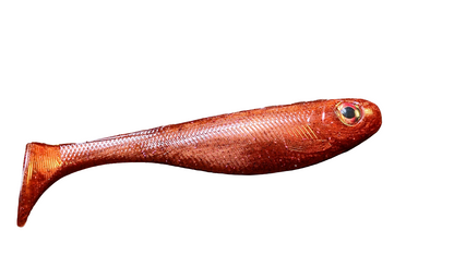 6" Big Swimbait Copper Melon Color (Weedless Hook Insert)