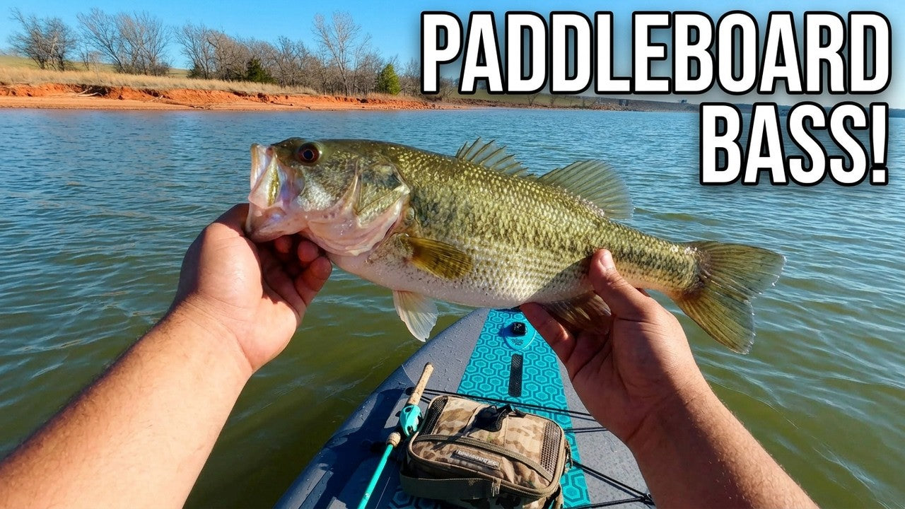 Load video: Paddleboard fishing lake thunder bird Little Axe Area