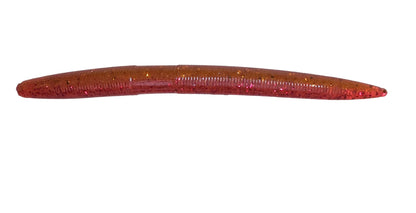 5" Stick Worms Transparent Orange/Red Color (8 pack)