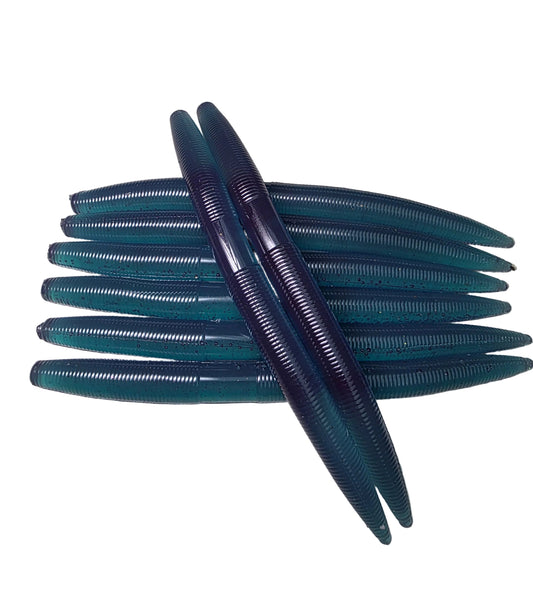 5" Stick Worms Listerine Color (8 pack)