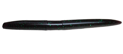 5" Stick Worms Old School Junebug Color (8 pack)